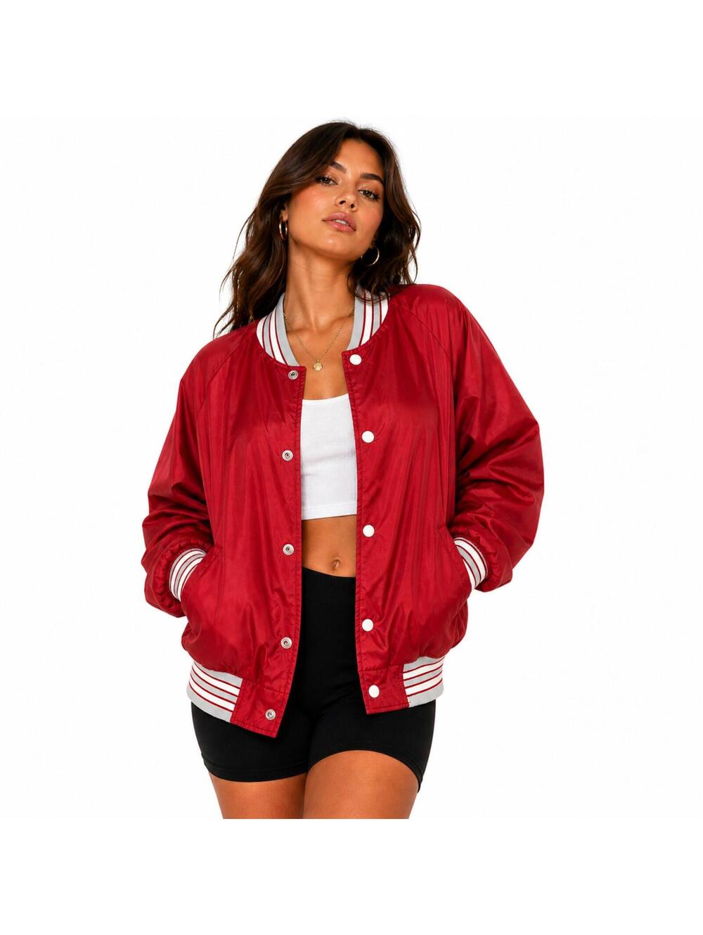 Vintage Bike Medium Red Champion Lab Bomber Jacket